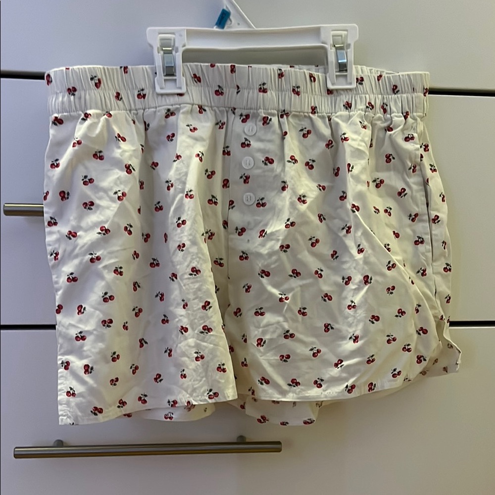 Cherry Print Boxer Sleep Shorts